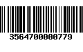 Código de Barras 3564700000779