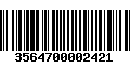 Código de Barras 3564700002421