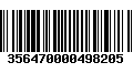 Código de Barras 356470000498205