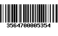 Código de Barras 3564700005354