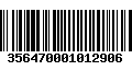 Código de Barras 356470001012906