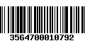 Código de Barras 3564700010792