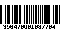 Código de Barras 356470001087704