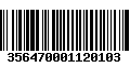 Código de Barras 356470001120103