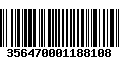 Código de Barras 356470001188108