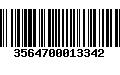 Código de Barras 3564700013342