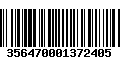 Código de Barras 356470001372405