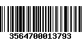 Código de Barras 3564700013793