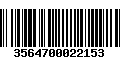 Código de Barras 3564700022153