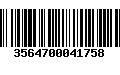 Código de Barras 3564700041758