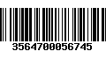 Código de Barras 3564700056745