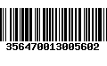 Código de Barras 356470013005602