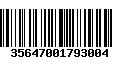 Código de Barras 35647001793004