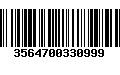 Código de Barras 3564700330999