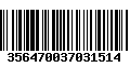 Código de Barras 356470037031514