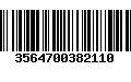 Código de Barras 3564700382110