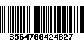 Código de Barras 3564700424827