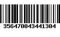 Código de Barras 356470043441304