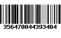 Código de Barras 356470044393404