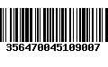 Código de Barras 356470045109007