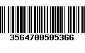 Código de Barras 3564700505366