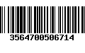 Código de Barras 3564700506714