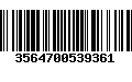 Código de Barras 3564700539361