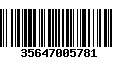 Código de Barras 35647005781