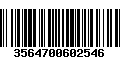 Código de Barras 3564700602546