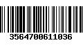 Código de Barras 3564700611036