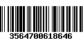 Código de Barras 3564700618646