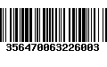 Código de Barras 356470063226003