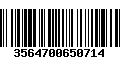 Código de Barras 3564700650714