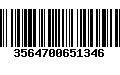 Código de Barras 3564700651346