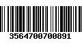 Código de Barras 3564700700891