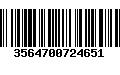 Código de Barras 3564700724651