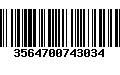 Código de Barras 3564700743034