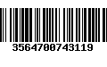 Código de Barras 3564700743119