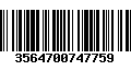 Código de Barras 3564700747759