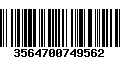 Código de Barras 3564700749562