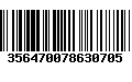 Código de Barras 356470078630705