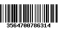 Código de Barras 3564700786314