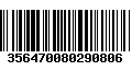 Código de Barras 356470080290806