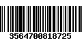 Código de Barras 3564700818725