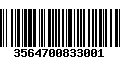 Código de Barras 3564700833001