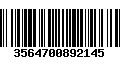 Código de Barras 3564700892145