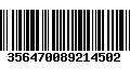 Código de Barras 356470089214502