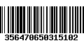 Código de Barras 356470650315102