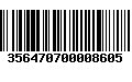 Código de Barras 356470700008605