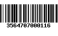 Código de Barras 3564707000116